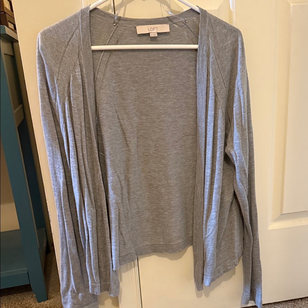 LOFT Light Gray Knit Sweater